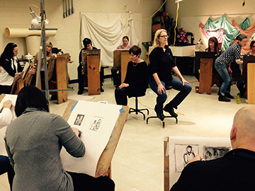 drawing workshop at Jamestown CC