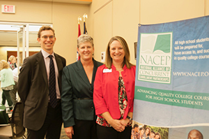 three people at the Arkansas Alliance of Concurrent Enrollment Partnerships annual conference